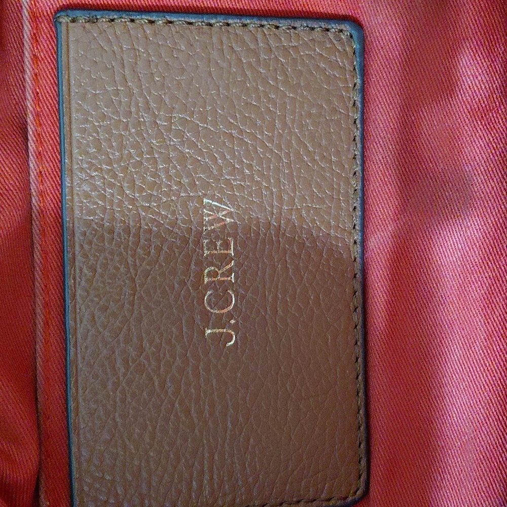 J. Crew Brown Leather Tote Shoulder Bag - Picture 9 of 10